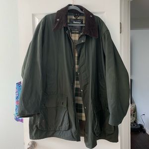 EUC - Barbour Border Wax Jacket Sage Color